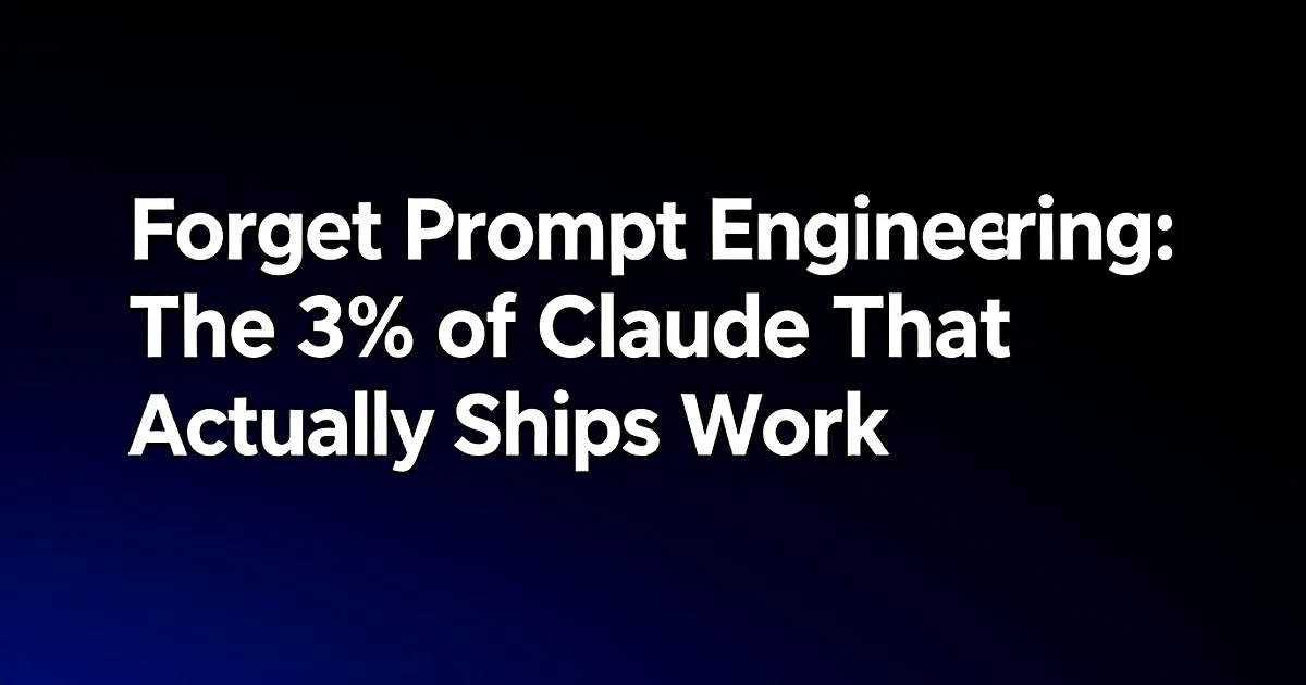 Abstract 3% slice of a glowing circle representing the small core of Claude prompts that actually ship work