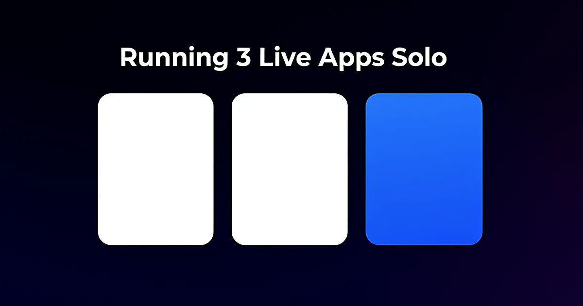 Abstract tech illustration: The 4-Folder Claude Code Setup Running 3 Live Apps Solo